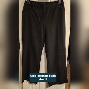 Wide Legged Black Pants Size 14